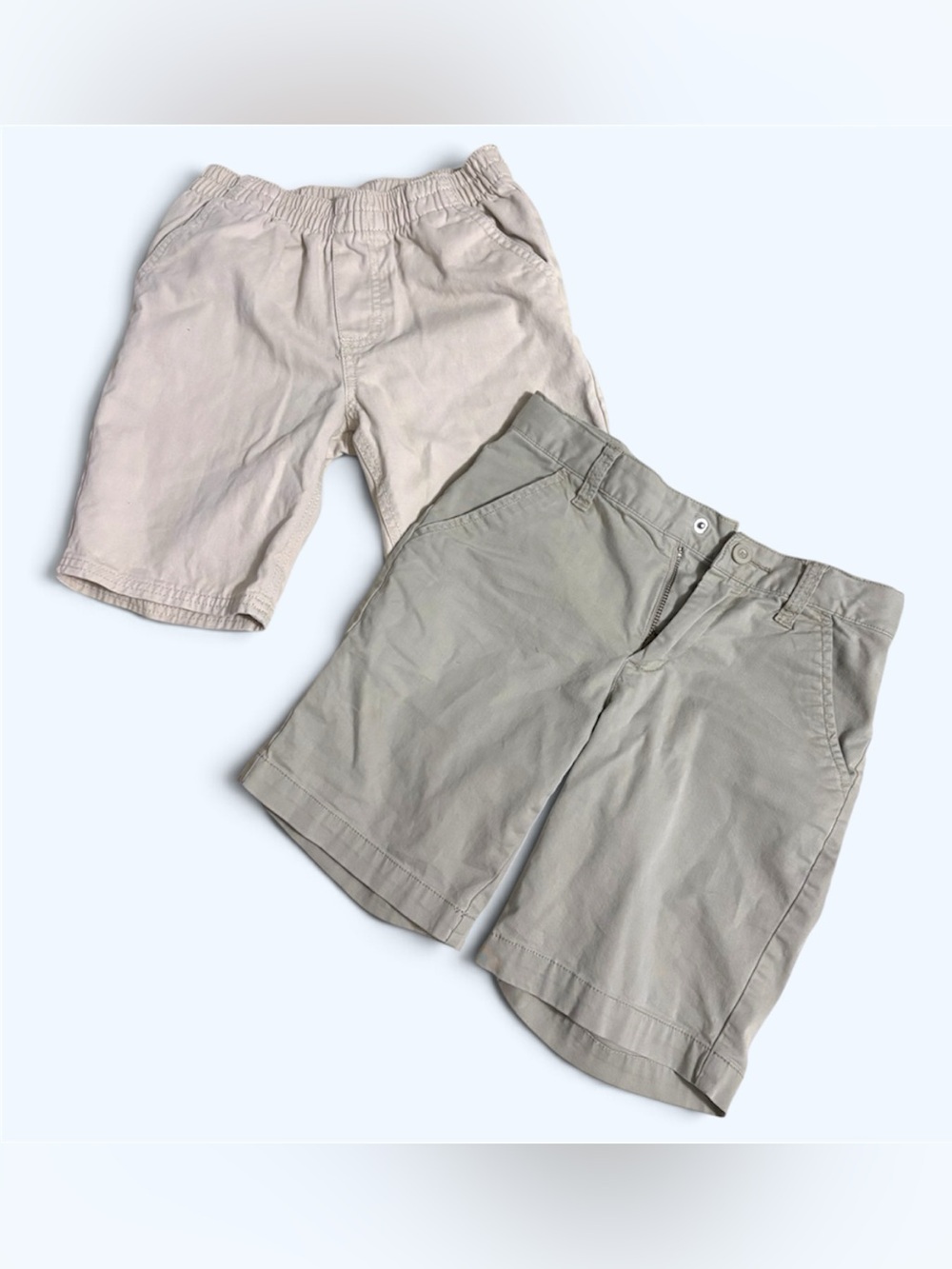 Boys Shorts 2 Pack Size 6 Tan & Khaki